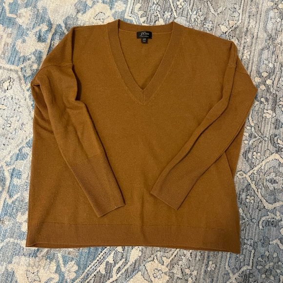 J. Crew 100% Cashmere V Neck Sweater - Picture 2 of 6